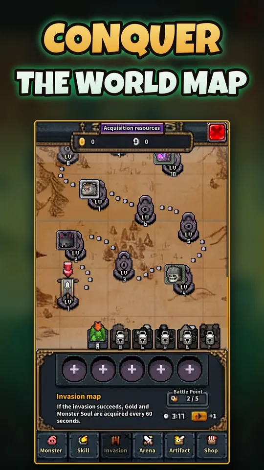 Idle Summoner: Pixel RPG - Conquer the world map